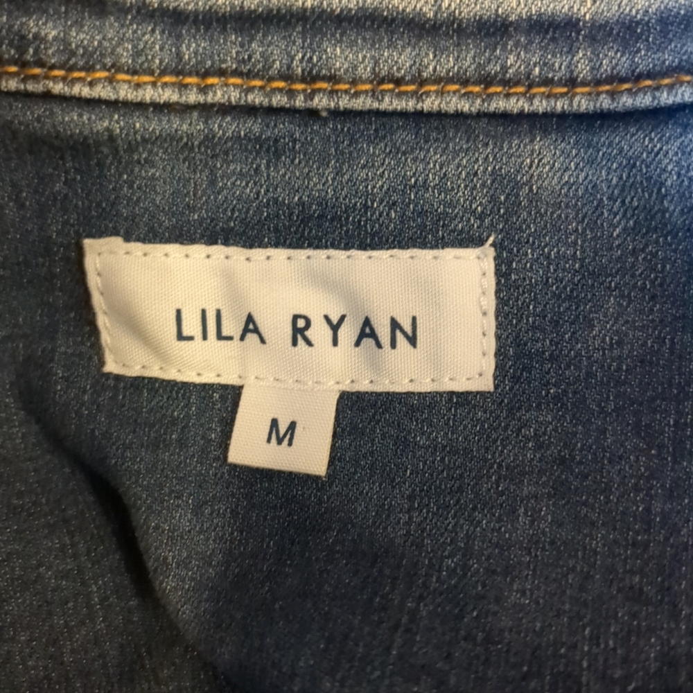‼️SALE LILA RYAN DENIM JEAN JACKET SIZE M BUTTON POCKETS EUC - Picture 7 of 12
